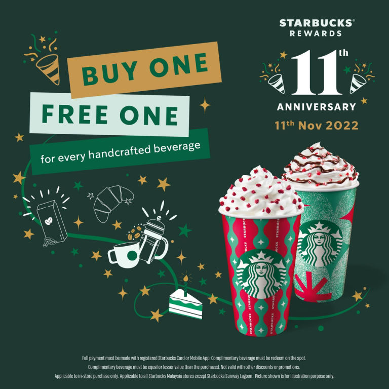 Starbucks 11th Anniversary Promo Sunway Putra Mall